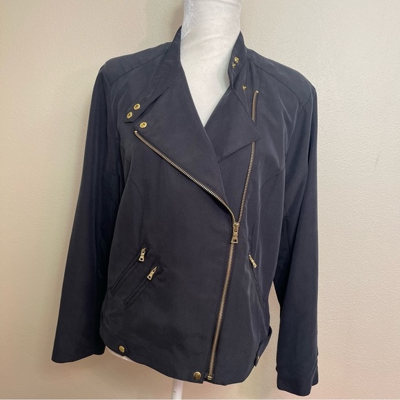 Apt 9 Black Asymmetrical Motorcycle Jacket - Picture 2 of 12